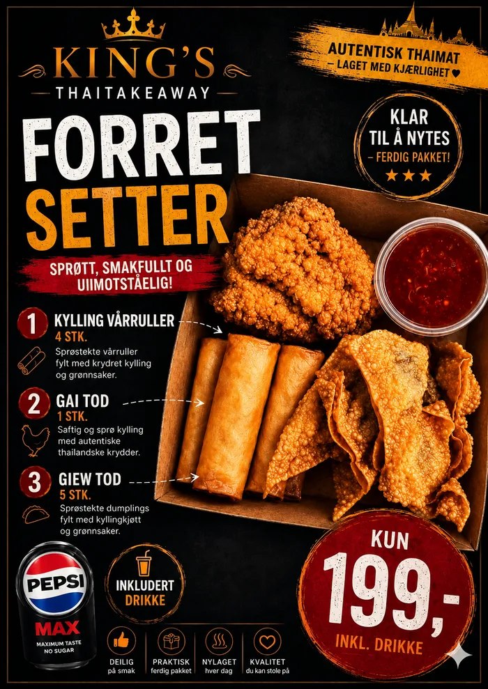 King's Thaitakeaway — kampanjeplakat